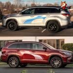 Auto Door Side Stickers Vinyl Decals Sports Auto Body Decoration Car Stickers And Decals Accessories For Toyota Highlander